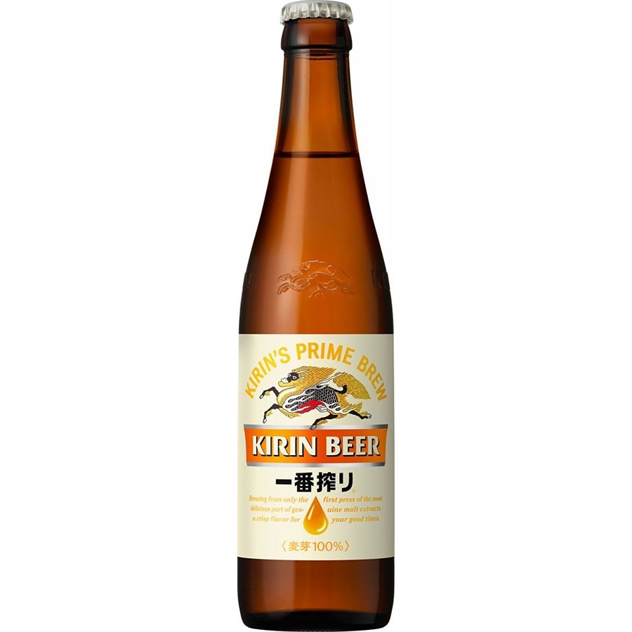 <1 CARTON> "Kirin" Ichiban Shibori Beer (Bottle) 334ml (24 Bottles)