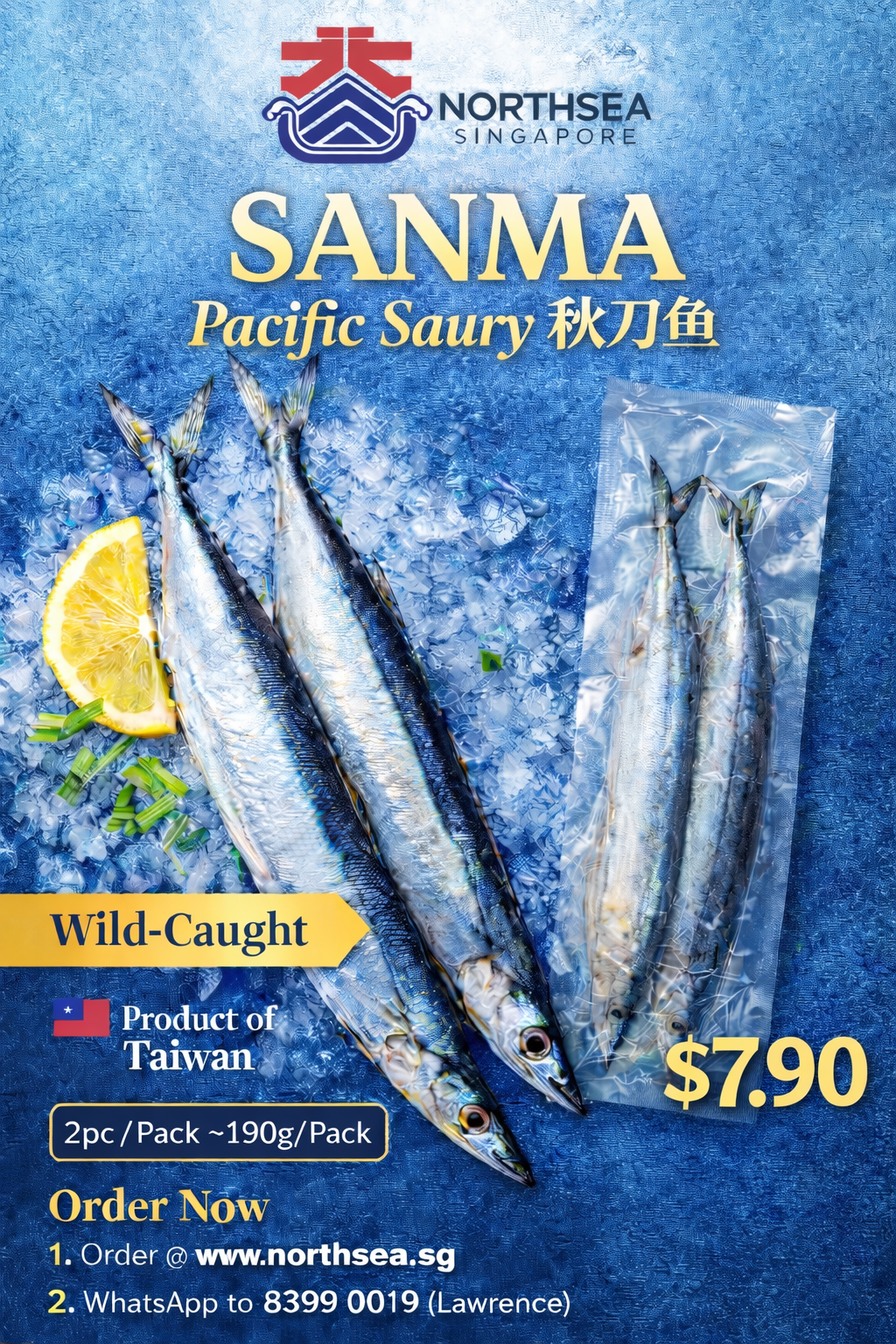 Wild-Caught Frozen Whole Sanma Pacific Saury (2pc/pack) – Northsea ...