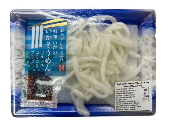 "Marin Daiou" Ika Squid Somen (w small wasabi & soy sauce) 75g (Sashimi Grade)